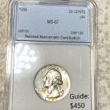 1955 Washington Silver Quarter NNC - MS67