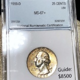 1959-D Washington Silver Quarter NNC - MS67+