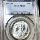 1943-D Walking Half Dollar PCGS - MS65