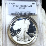 1995 Silver Eagle PCGS - PR 69 DCAM