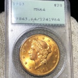 1903 $20 Gold Double Eagle PCGS - MS64