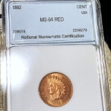 1892 Indian Head Penny NNC - MS 64 RED