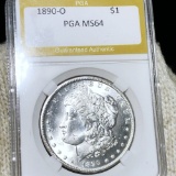 1890-O Morgan Silver Dollar PGA - MS64