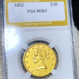 1852 $10 Gold Eagle PGA - MS62