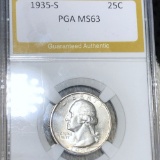 1935-S Washington Silver Quarter PGA - MS63