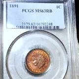 1891 Indian Head Penny PCGS - MS 63 RB