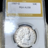 1907-O Barber Half Dollar PGA - AU58