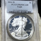 2004-W Silver Eagle PCGS - PR 69 DCAM