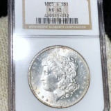 1885-S Morgan Silver Dollar NGC - MS62