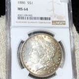 1886 Morgan Silver Dollar NGC - MS64