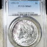 1892-O Morgan Silver Dollar PCGS - MS63