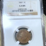 1869 Indian Head Penny NGC - G 4 BN