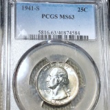 1941-S Washington Silver Quarter PCGS - MS63