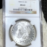 1884-CC Morgan Silver Dollar NGC - MS63