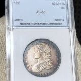 1835 Capped Bust Half Dollar NNC - AU55