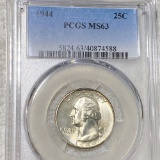 1944 Washington Silver Quarter PCGS - MS63