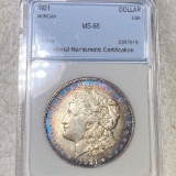 1921 Morgan Silver Dollar NNC - MS65