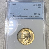 1954-S Washington Silver Quarter NNC - MS67