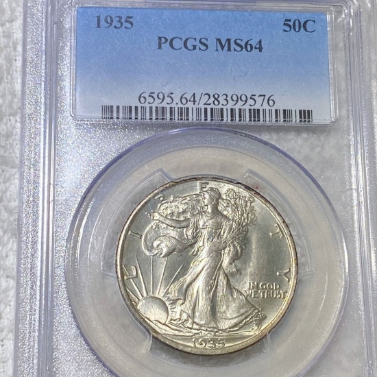 1935 Walking Half Dollar PCGS - MS64