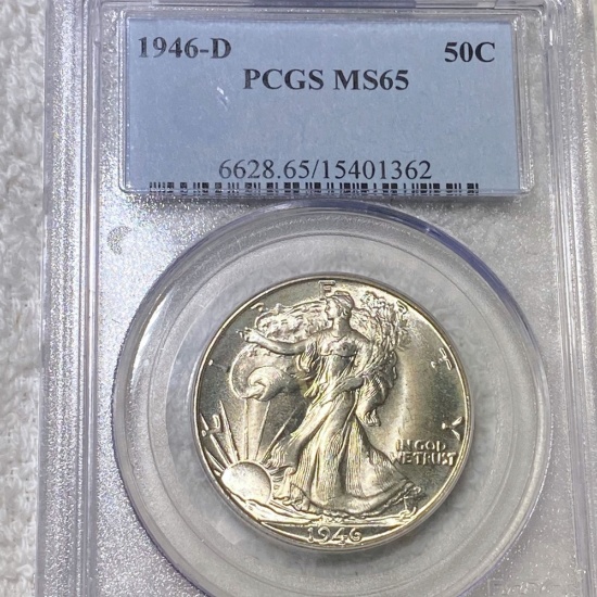 1946-D Walking Half Dollar PCGS - MS65