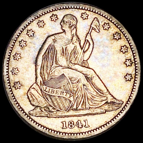 1841 Seated Half Dollar NEARLY UNCIRCULATED
