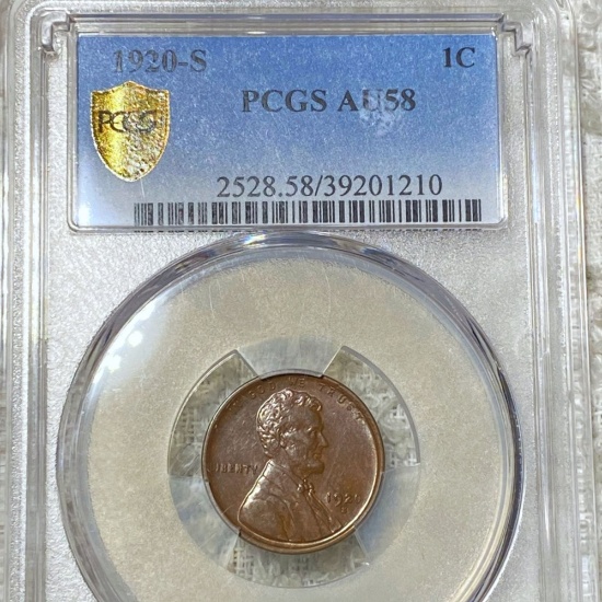 1920-S Lincoln Wheat Penny PCGS - AU58
