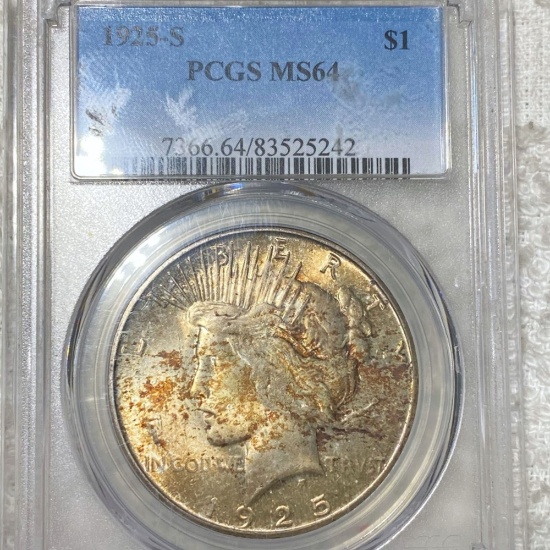 1925-S Silver Peace Dollar PCGS - MS64