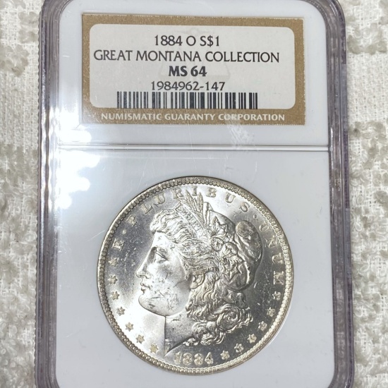 1884-O Morgan Silver Dollar NGC - MS64 MONTANA