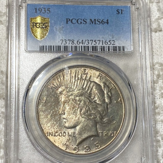 1935 Silver Peace Dollar PCGS - MS64