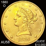 1880-O $10 Gold Eagle CHOICE AU