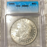1900 Morgan Silver Dollar ICG - MS64