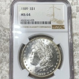 1889 Morgan Silver Dollar NGC - MS64