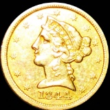1944-O $5 Gold Half Eagle CLOSELY UNC