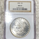 1884 Morgan Silver Dollar NGC - MS64