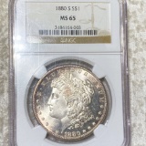 1880-S Morgan Silver Dollar NGC - MS65