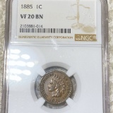 1885 Indian Head Penny NGC - VF 20 BN