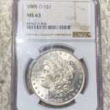 1885-O Morgan Silver Dollar NGC - MS63