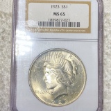 1923 Silver Peace Dollar NGC - MS65