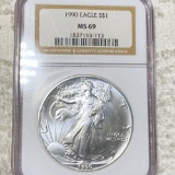 1990 Silver Eagle NGC - MS69
