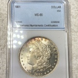 1881 Morgan Silver Dollar NNC - MS66