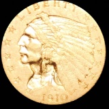1910 $2.50 Gold Quarter Eagle NEARLY UNC