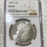 1880-S Morgan Silver Dollar NGC - MS64