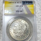 1901-O Morgan Silver Dollar ANACS - MS64