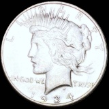 1934-D Silver Peace Dollar XF+