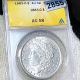 1883-O Morgan Silver Dollar ANACS - AU58