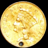 1855 $3 Gold Piece AU+