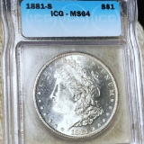 1881-S Morgan Silver Dollar ICG - MS64