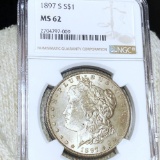 1897-S Morgan Silver Dollar NGC - MS62