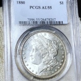 1880 Morgan Silver Dollar PCGS - AU55
