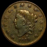 1828 Coronet Head Large Cent NEARLY UNC